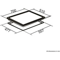 SIA GHG703WH 70cm White 5 Burner Gas On Glass Hob With Cast Iron Pan Stands 10 SIA GHG703WH 70cm White 5 Burner Gas On Glass Hob With Cast Iron Pan Stands -Home Appliance Store 65334842 4