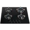 SIA GHG603BL 60cm Black 4 Burner Gas On Glass Hob With Cast Iron Pan Stands 2 SIA GHG603BL 60cm Black 4 Burner Gas On Glass Hob With Cast Iron Pan Stands -Home Appliance Store 65334854 1