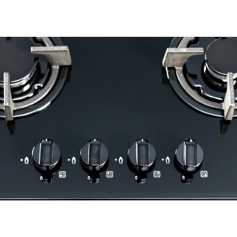 SIA GHG603BL 60cm Black 4 Burner Gas On Glass Hob With Cast Iron Pan Stands 7 SIA GHG603BL 60cm Black 4 Burner Gas On Glass Hob With Cast Iron Pan Stands - Image 5