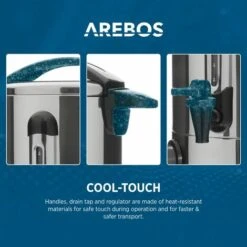 AREBOS Mulled Wine Maker 950 W Hot Beverage Dispenser 6.8 L With Drip Tray, Outlet Tap, Thermostat And Overheating Protection Temperature Setting From 30-110°C -Home Appliance Store 65752108 4