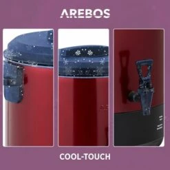 AREBOS Automatic Preserving Cooker 1800 W Preserving Pot 28 L With Timer, Thermostat & Overheating Protection Steplessly Adjustable 30-110°C Mulled Wine Cooker Incl. Preserving Jar Lifter & Prese -Home Appliance Store 66438939 5