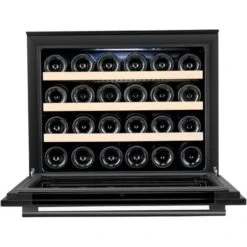 Edesa ART29647 60cm Built In Column Black Glass Wine Cooler -Home Appliance Store 67707158 3
