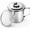 Bacon Grease Container With Stainless Steel Grease Strainer Perfect As Pan Grease Holder, Cooking Oil Keeper And Storage1.2L -Home Appliance Store 68106209 1