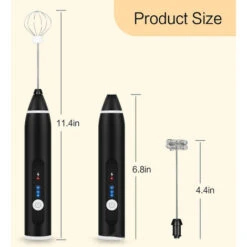 Electric Milk Frother, USB Rechargeable Milk Frother 2 In 1 Hand-held Battery-operated Milk Frother For Coffee, Latte, Cappuccino, Beating Eggs 10 Electric Milk Frother, USB Rechargeable Milk Frother 2 In 1 Hand-held Battery-operated Milk Frother For Coffee, Latte, Cappuccino, Beating Eggs -Home Appliance Store 68107200 4