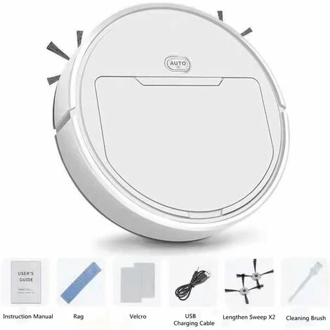 Automatic Robot Cleaner 3 In 1 Intelligent Robot Sweeper Household Lazy Vacuum Cleaner Wireless Cleaning Sweeping Robot, White B 3 Automatic Robot Cleaner 3 In 1 Intelligent Robot Sweeper Household Lazy Vacuum Cleaner Wireless Cleaning Sweeping Robot, White B