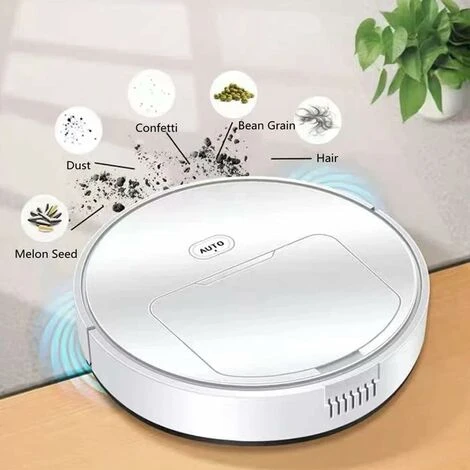 Automatic Robot Cleaner 3 In 1 Intelligent Robot Sweeper Household Lazy Vacuum Cleaner Wireless Cleaning Sweeping Robot, White B 5 Automatic Robot Cleaner 3 In 1 Intelligent Robot Sweeper Household Lazy Vacuum Cleaner Wireless Cleaning Sweeping Robot, White B - Image 3