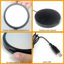 Coffee Cup WarmerㄛUSB Electric Heated Coaster,Teapot Warmer,Provides Consistent Temperature For Coffee, Milk And Beverages In Office And Home -Home Appliance Store 71418951 5