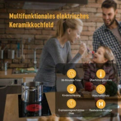 GASLAND Chef CH30BF 30cm Built-in Ceramic Hob, 2 Zones Electric Cooktop Sensor Touch Controls Timer Child Lock, 3kW 9 GASLAND Chef CH30BF 30cm Built-in Ceramic Hob, 2 Zones Electric Cooktop Sensor Touch Controls Timer Child Lock, 3kW -Home Appliance Store 71426693 3