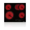 Ceramic Hob Built-in, Black Glass Electric Cooktop, 4 Zones Cooker Touch Controls With STOP+GO Function, Timer & Child Lock, 6.7kW [Energy Class A+] Thermomate CHTB604 -Home Appliance Store 71426704 1