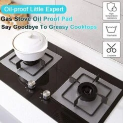 8Pcs Gas Hob Protector Teflon Silver Hob Gas Protector Gas Stove Protector Gas Stove Gas Burner Protector Non-stick Corrosion Protector (Silver 2727cm) -Home Appliance Store 71973283 4