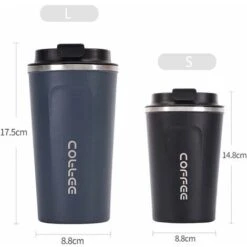 MUFF Stainless Steel Coffee Cup Leakproof Insulated Thermal Cup Car Portable Travel Coffee Mug,Black L -Home Appliance Store 72534220 4