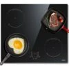 Induction Hob, 4 Zones Built-in Electric Hob 60cm Induction Cooker 6400w Touch Control, Child-safety Lock, Stop&go Function, Hard Wire, No Plug Included -Home Appliance Store 72566703 1