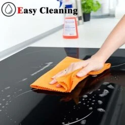 Electric Hob 4 Zone Ceramic Hob 60 Cm With Touch Control 6000W 9 Power Levels Safety Lock Auto Switch Off Safety Residual Heat Indicator Hard Wire, No Plug Included -Home Appliance Store 72566707 4