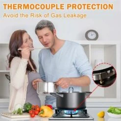 2 Burners Gas Hob, Built-in Gas Cooktop With With Flame Failure Protection 30cm Stainless Steel LPG/NG Convertible Included Plug -Home Appliance Store 72566714 3