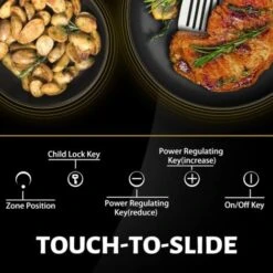 NOXTON Ceramic Hob, Built-in 4 Zone Electric Hobs 60cm Black Glass Panel Cooker With Touch Controls 9 NOXTON Ceramic Hob, Built-in 4 Zone Electric Hobs 60cm Black Glass Panel Cooker With Touch Controls -Home Appliance Store 72566716 3