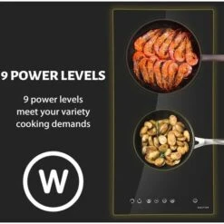 NOXTON Ceramic Hob, 2 Zone Domino Cooker Built-in 30cm Electric Hobs Black Glass Hot Plate Cooktop With Touch Controls -Home Appliance Store 72566717 5