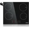 Karinear Plug In Induction Hob, 60cm 4 Zones Electric Hob With Touch Control, Black Vitro Ceramic Glass -Home Appliance Store 72566726 1