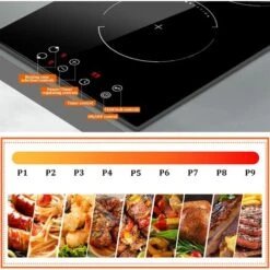 2 Zone Induction Hob, Hobsir Electric Hob 30cm, Built-in Induction Cooker, Touch Control, 9 Heating Levels, Safety Lock, Timer, 3500W, Hard Wire, No Plug Included 10 2 Zone Induction Hob, Hobsir Electric Hob 30cm, Built-in Induction Cooker, Touch Control, 9 Heating Levels, Safety Lock, Timer, 3500W, Hard Wire, No Plug Included -Home Appliance Store 73150173 4