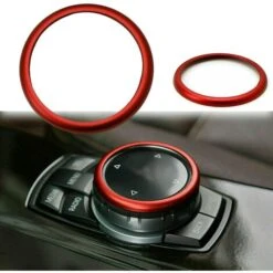 Red Aluminum Ring Center Console Idrive Multimedia Controller Knob Ring For - 1 2 3 4 5 6 7 Series -Home Appliance Store 74691842 3