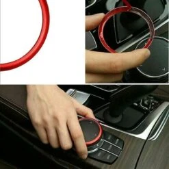 Red Aluminum Ring Center Console Idrive Multimedia Controller Knob Ring For - 1 2 3 4 5 6 7 Series -Home Appliance Store 74691842 4
