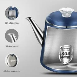 220V Electric Kettle 0.8l Heat Preservation Teapot Household Smart Thermostat Kettle Safety Stainless Steel Water Dispenser Uk -Home Appliance Store 74692797 5