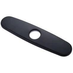 Bathroom Kitchen Tap Deck 10 Matt White Badge Kitchen Plate For 1 Or 3 Holes, 1 Room, Black