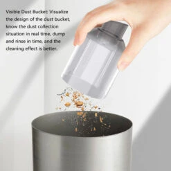 Cordless Car Vacuum Cleaner, Vacuum And Blower 2 In 1 Mini Vacuum Cleaner, Durable Dust Mite Cleaner For Home And Car, Cordless Vacuum And Blower White (Built-in Lithium Battery) -Home Appliance Store 77084450 5