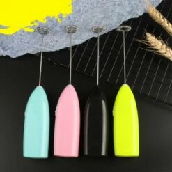 Battery Operated Milk Frother 2 Pack - Electric Whisk, Coffee Frother, Battery Powered Stirrer, Portable Milk Frother, Mini Blender For Bulletproof Coffee, Cappuccino, Latte, Frappe And Black + Pink M 10 Battery Operated Milk Frother 2 Pack - Electric Whisk, Coffee Frother, Battery Powered Stirrer, Portable Milk Frother, Mini Blender For Bulletproof Coffee, Cappuccino, Latte, Frappe And Black + Pink M -Home Appliance Store 77090139 4