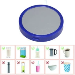 Coffee Mug Warmer For Desk Auto Shut Off USB, Electric Beverage Warmer For Coffee,Cocoa,Tea,Milk Blue -Home Appliance Store 77431919 3
