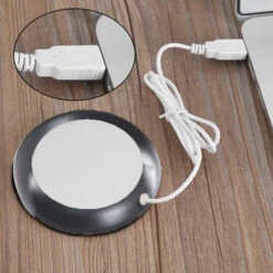 USB Coffee Mug Warmer, Wood Grain Cup Warmer Beverage Mug Heat Mat Water Milk Warmer Plate Black -Home Appliance Store 77431960 4