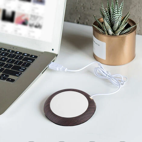 Coffee Mug Warmer For Desk Auto Shut Off USB, Electric Beverage Warmer For Coffee,Cocoa,Tea,Milk Dark Wood Texture 7 Coffee Mug Warmer For Desk Auto Shut Off USB, Electric Beverage Warmer For Coffee,Cocoa,Tea,Milk Dark Wood Texture - Image 5