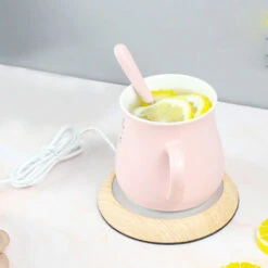 Coffee Mug Warmer For Desk Auto Shut Off USB, Electric Beverage Warmer For Coffee,Cocoa,Tea,Milk Shallow Wood Grain -Home Appliance Store 77432048 4