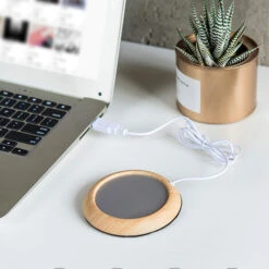 Coffee Mug Warmer For Desk Auto Shut Off USB, Electric Beverage Warmer For Coffee,Cocoa,Tea,Milk Shallow Wood Grain -Home Appliance Store 77432048 5