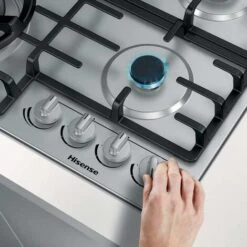 70cm Gas Hob In Stainless Steel, 5 Burner, Cast Iron Supports - Hisense GM773XF -Home Appliance Store 77539507 4