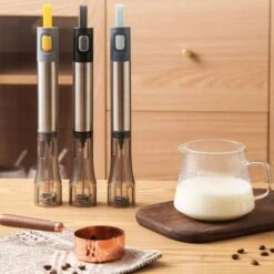 Milk Frother Rechargeable Operated Frother For Coffee, Frother Whisk, Mini Blender Handheld And Electric Mixer Yellow -Home Appliance Store 78326951 5