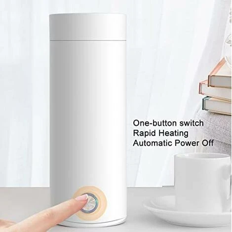 Travel Kettle, Portable Kettle For Healthy Drinks, Fast Boiling, Auto Shut-Off Small Kettle, Small 400ml Kettle (White) 4 Travel Kettle, Portable Kettle For Healthy Drinks, Fast Boiling, Auto Shut-Off Small Kettle, Small 400ml Kettle (White) - Image 2