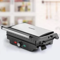 Monzana XL Contact Grill 180° Foldable Non-Stick Stainless Steel Temperature Control 1600W Table Grill Sandwich Maker -Home Appliance Store 79328293 3