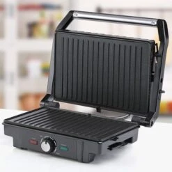 Monzana XL Contact Grill 180° Foldable Non-Stick Stainless Steel Temperature Control 1600W Table Grill Sandwich Maker -Home Appliance Store 79328293 4