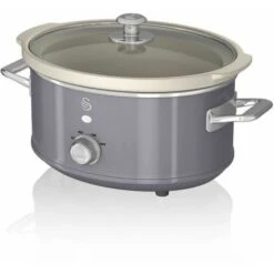 Swan 3.5L Slow Cooker Retro Grey -Home Appliance Store 81260820 2
