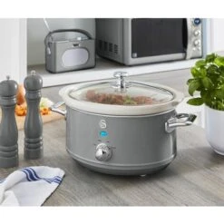 Swan 3.5L Slow Cooker Retro Grey -Home Appliance Store 81260820 5