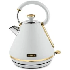 Tower Cavaletto Pyramid Kettle And 2 Slice Toaster Set Optic White -Home Appliance Store 83671076 3