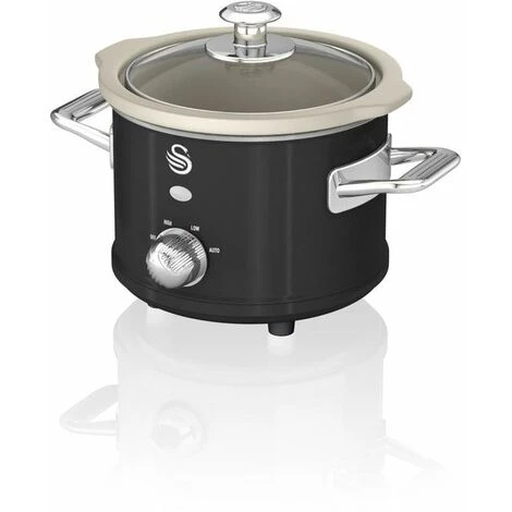 Swan 1.5L Slow Cooker Retro Black 3 Swan 1.5L Slow Cooker Retro Black