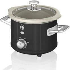 Swan 1.5L Slow Cooker Retro Black 8 Swan 1.5L Slow Cooker Retro Black -Home Appliance Store 83954868 2