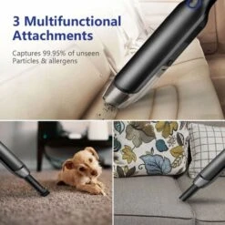 Cordless Car Handheld Vacuum Cleaner - Powerful Portable Vacuum Cleaner Rechargeable Handheld Vacuum Cleaner For Home/Car/Pet Hair Dust Cleaning -Home Appliance Store 86605422 4