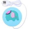 Placemats And Coasters Sets Funny Cup Warmers Electric Warming Mugs Drinks Tea Coffee Warmers (Blue Elephant) -Home Appliance Store 86608012 1