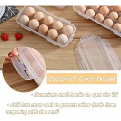 Pieces Fridge Egg Box, Clear Plastic Egg Box, Fridge Egg Box With Lid, Stackable Egg Holder, 10 Egg Capacity (Clear) -Home Appliance Store 86608495 4