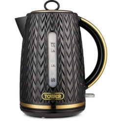 Tower Empire Kettle And 2 Slice Toaster Set Black -Home Appliance Store 87185148 3