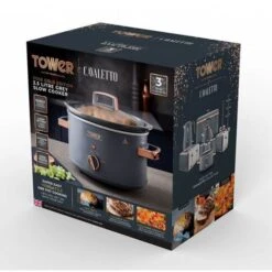 Tower Cavaletto 3.5 Litre Slow Cooker Grey -Home Appliance Store 87188480 2