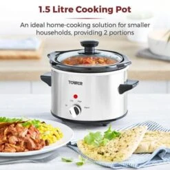 Tower 1.5 Litre Stainless Steel Slow Cooker -Home Appliance Store 87568710 3