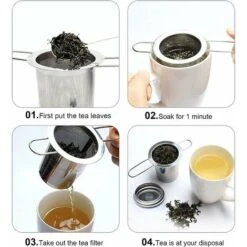 Tea Filter, Stainless Steel Tea Strainer, Tea Strainer, Tea Infuser Tea Strainer With Lid, Fine Hole Tea Filter, Foldable Handle Design Suitable For Cups/Teapot 11 Tea Filter, Stainless Steel Tea Strainer, Tea Strainer, Tea Infuser Tea Strainer With Lid, Fine Hole Tea Filter, Foldable Handle Design Suitable For Cups/Teapot -Home Appliance Store 87636813 5